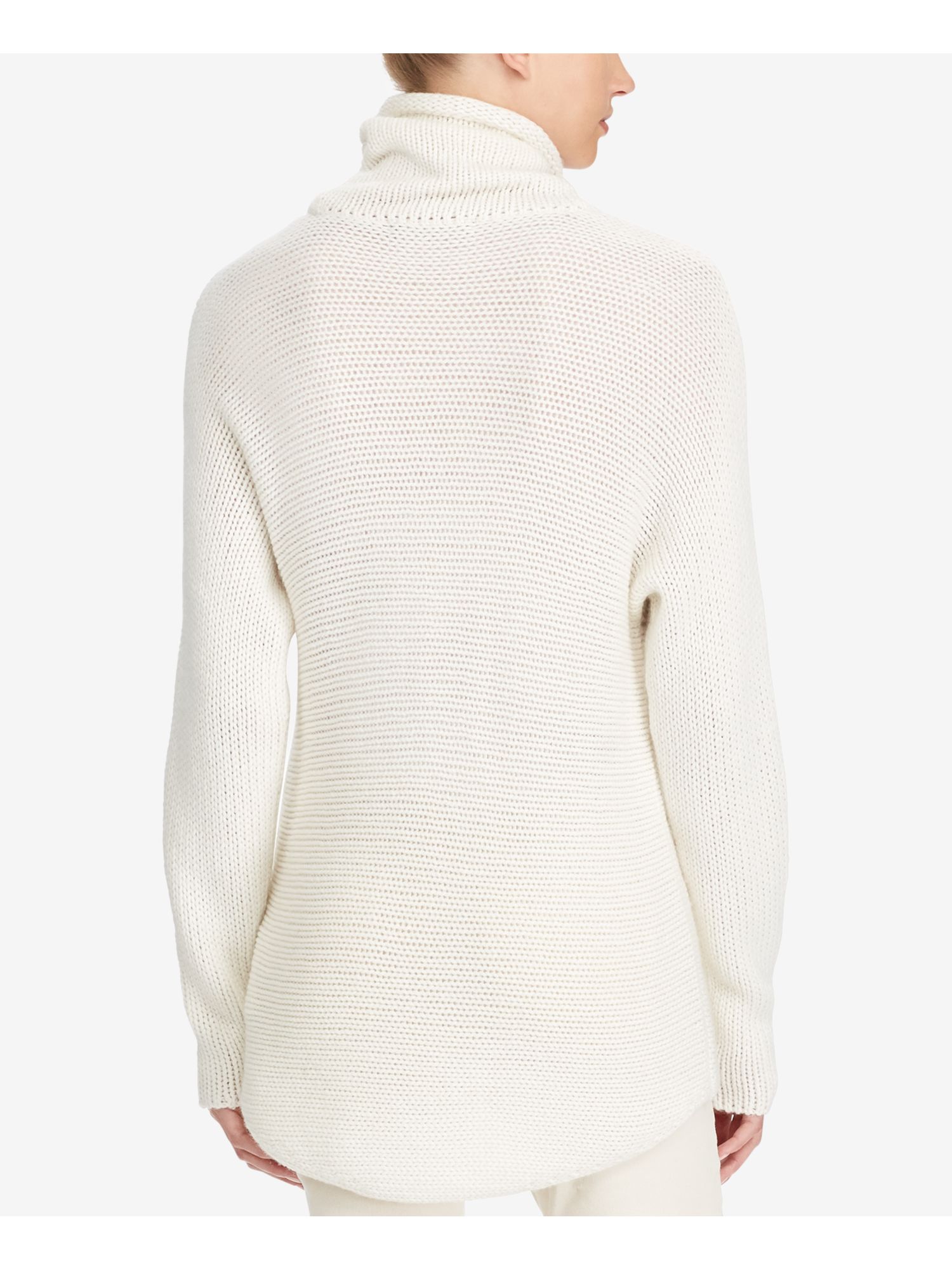 RALPH LAUREN $99 Womens New 1097 Ivory Long Sleeve Hi-Lo Sweater XL B+B | eBay