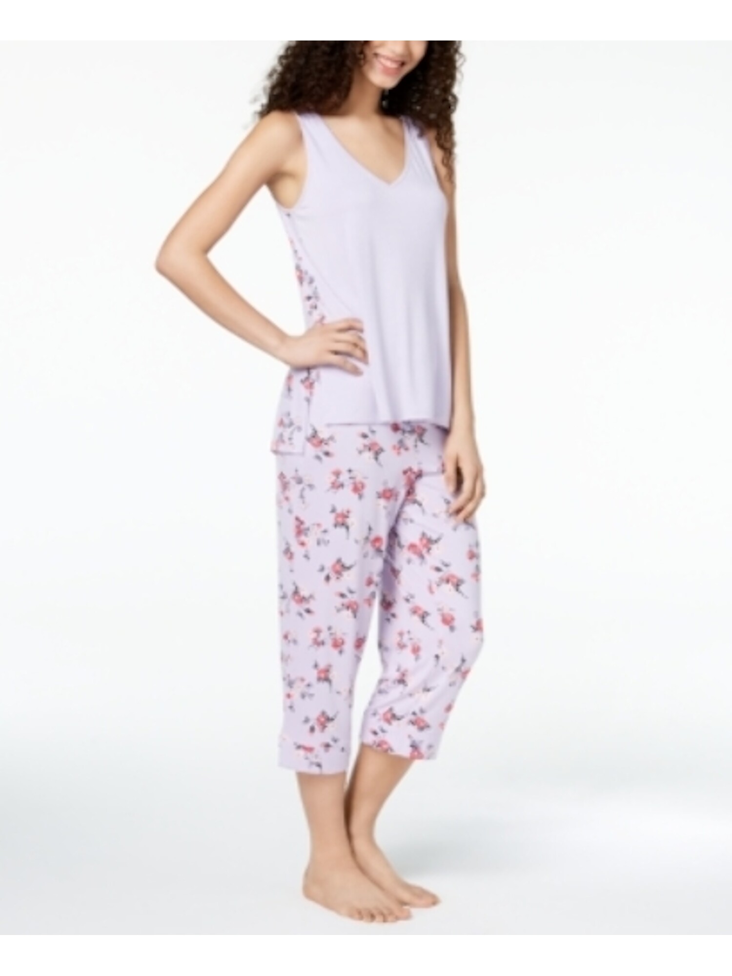 Alfani Womens Plus Purple PrintedPanel Pajama Set XXL eBay