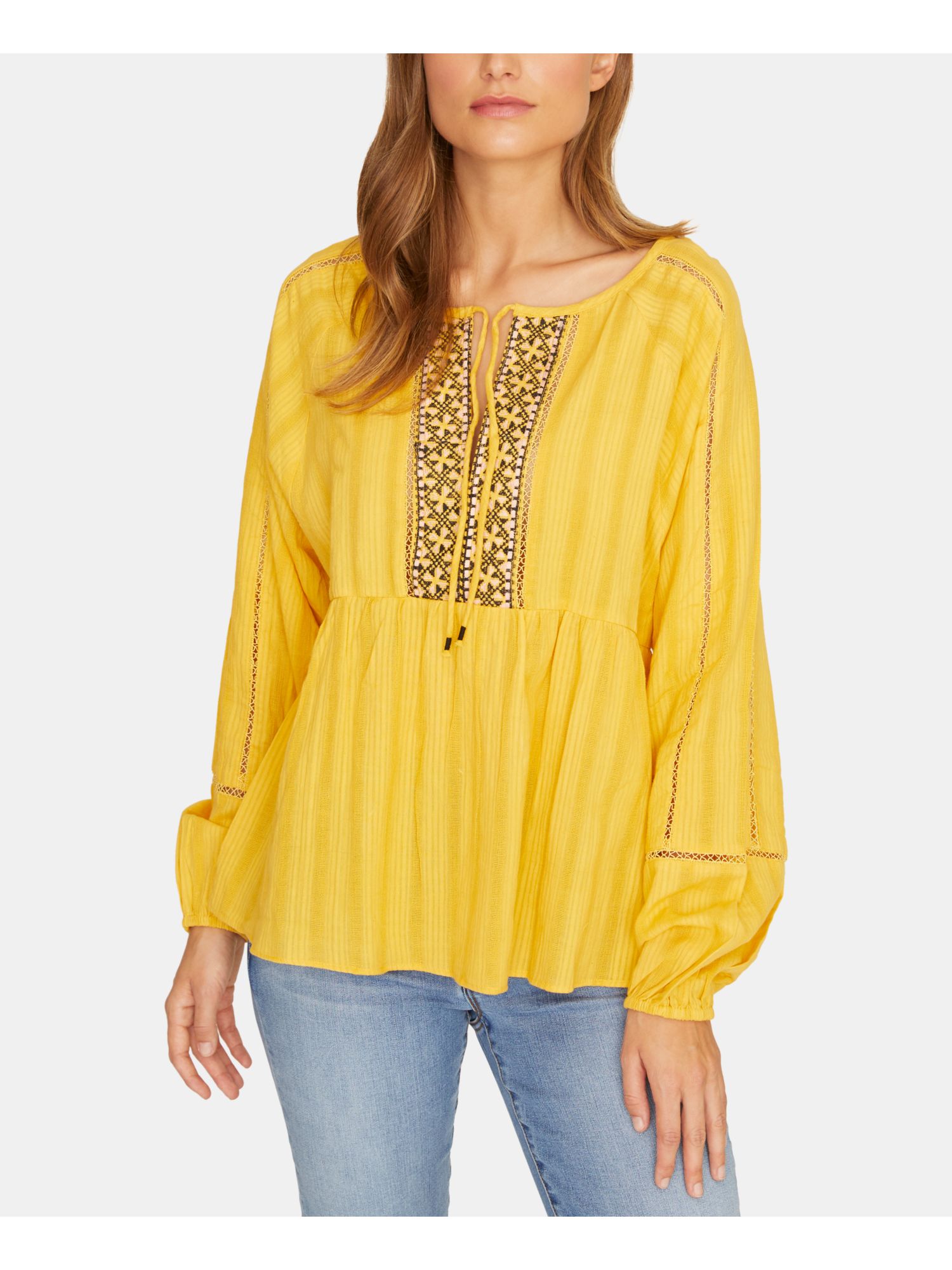 womens yellow tunic tops