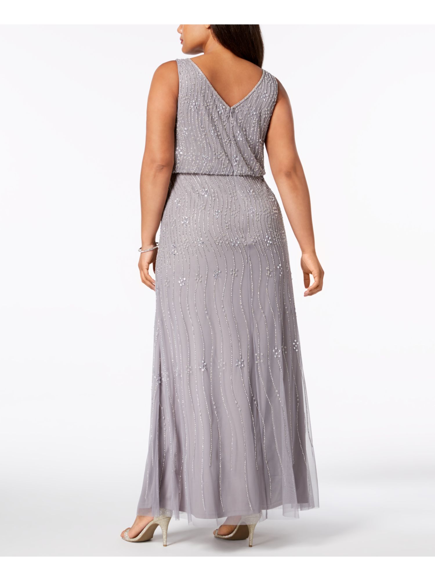 sheer rhinestone dress