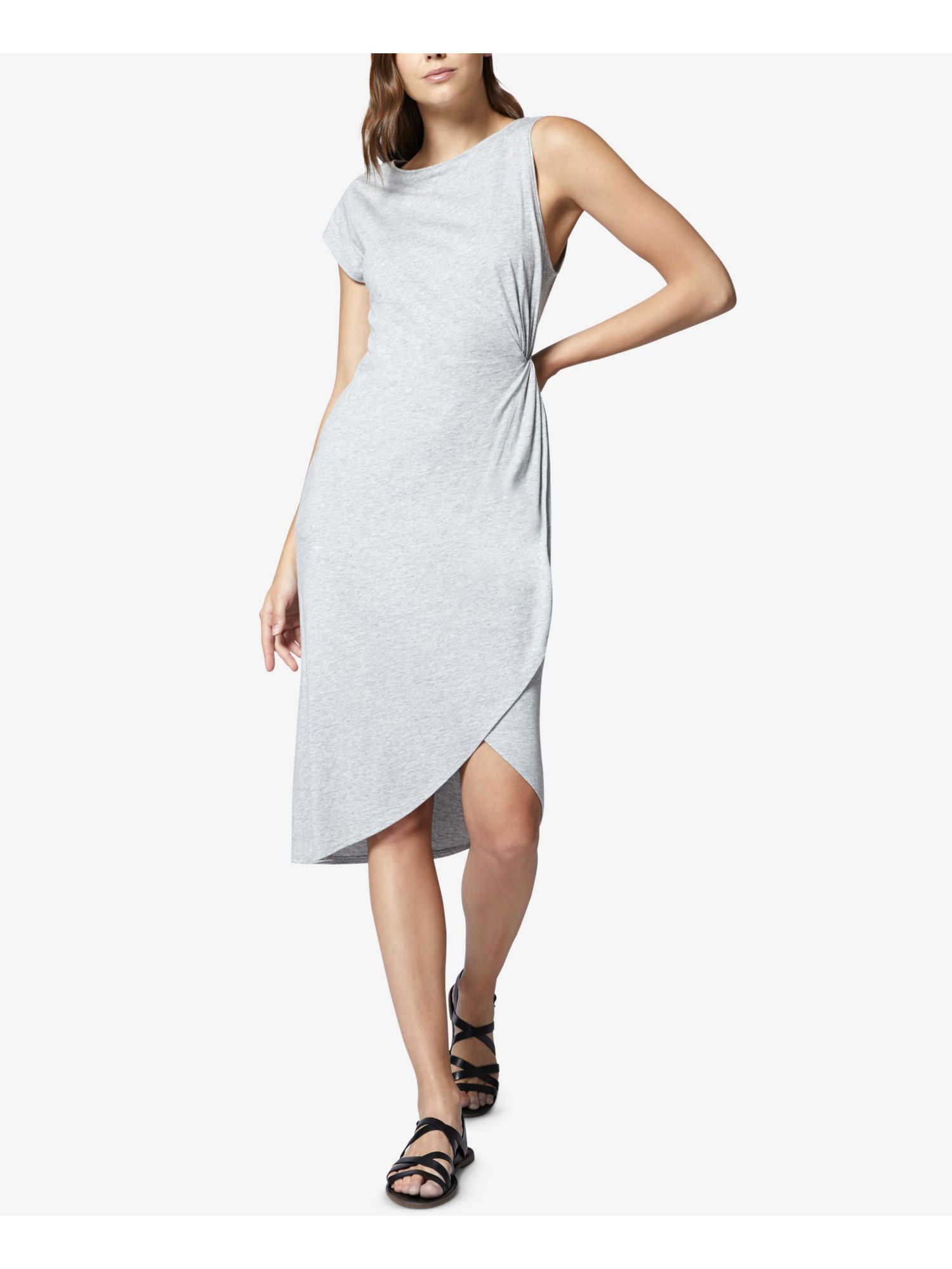SANCTUARY Womens Asymmetrical One Sleeve Sleeveless Below The Knee Dress - Picture 15 of 18